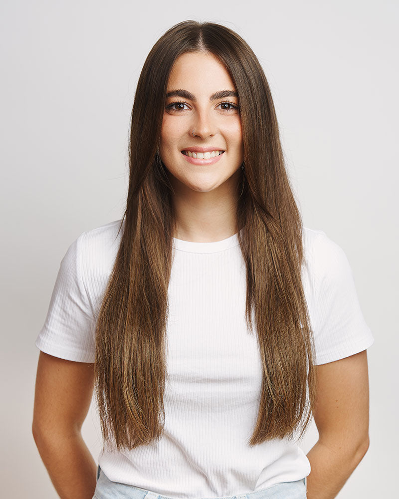 Clip-in Hair Extensions 5-Pieces Darkest Brown