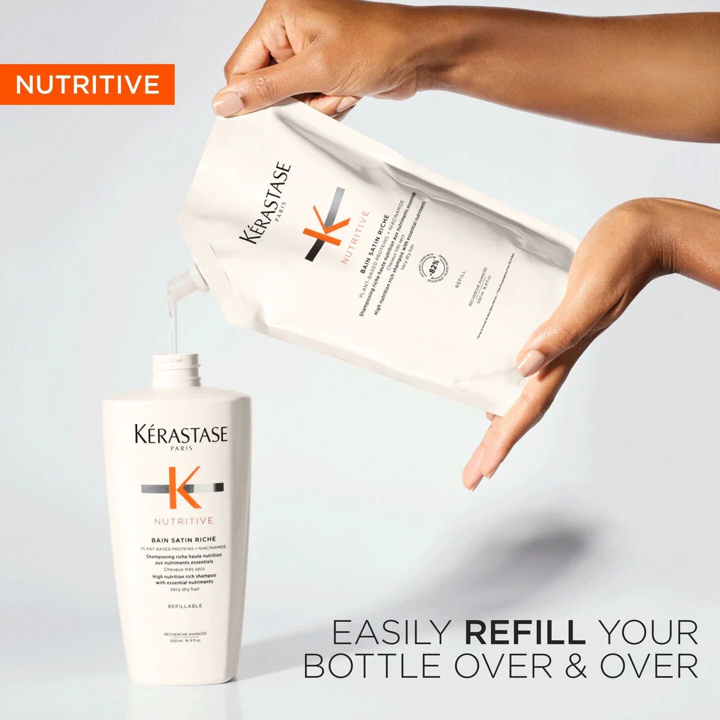 Nutritive Bain Satin Riche Refillable Bottle