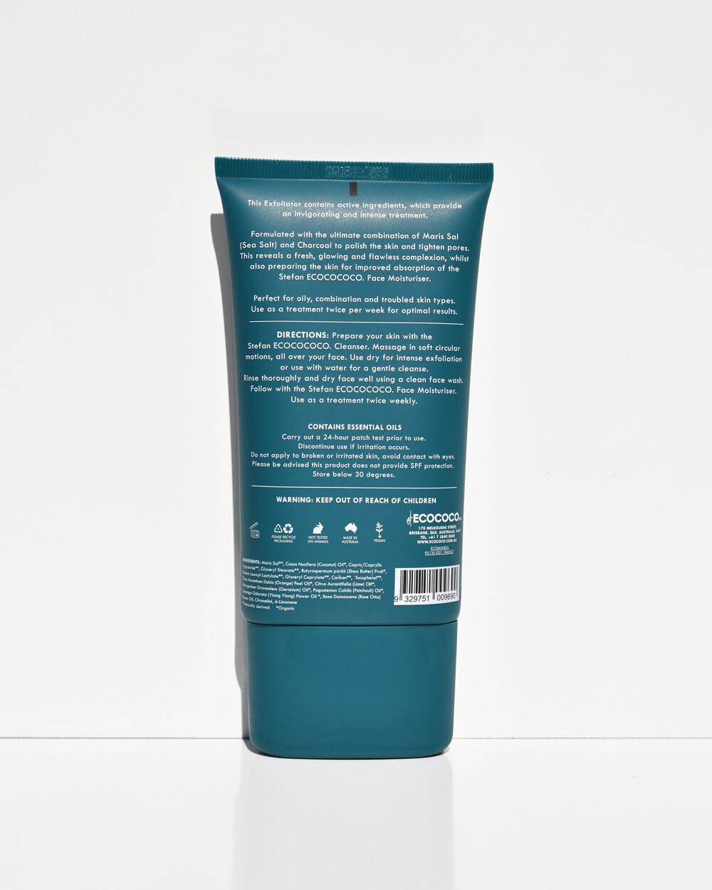 Ecococo Activated Charcoal + Sea Salt Exfoliator