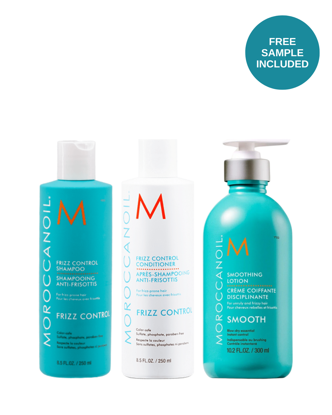 Moroccanoil Smooth Operator Trio: Frizz Control Shampoo, Conditioner and Smoothing Lotion