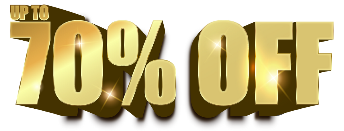 UP TO 70% OFF