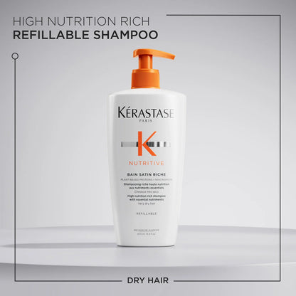 Nutritive Bain Satin Riche Refillable Bottle
