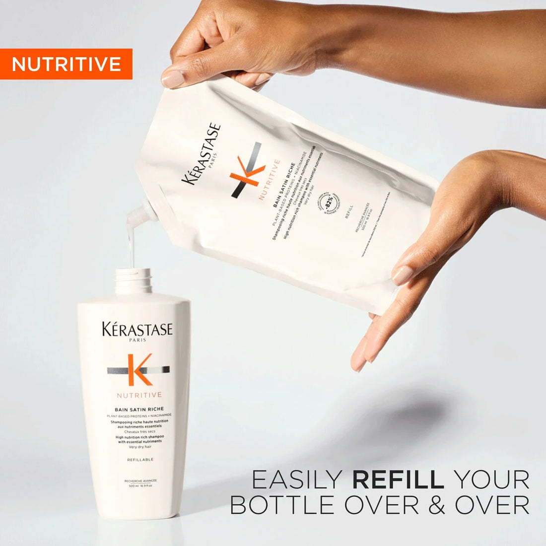 Nutritive Bain Satin Riche Refillable Bottle