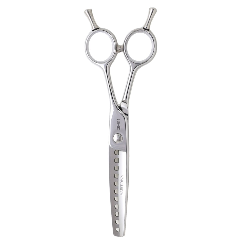 Hairtown Bondi Texturising Scissor, closed, silver stainless steel