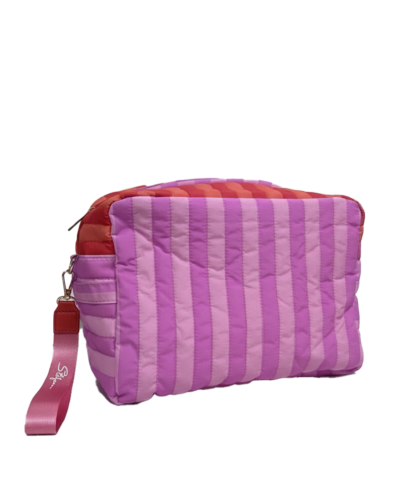 Stefan Cosmetics Pouch Pink Stripe