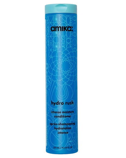 Blue conditioner bottle with &