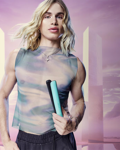 ghd Gold Hair Straightener in Mystic Aqua