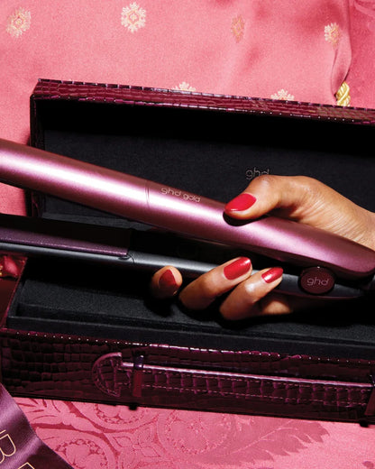 Gold Hair Straightener in Cherry Chic