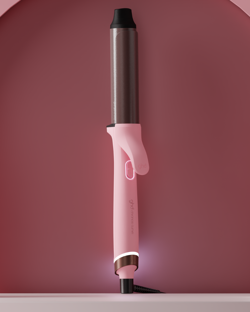 Chronos Grand Curl Tong in Dusted Pink Breast Cancer Edition