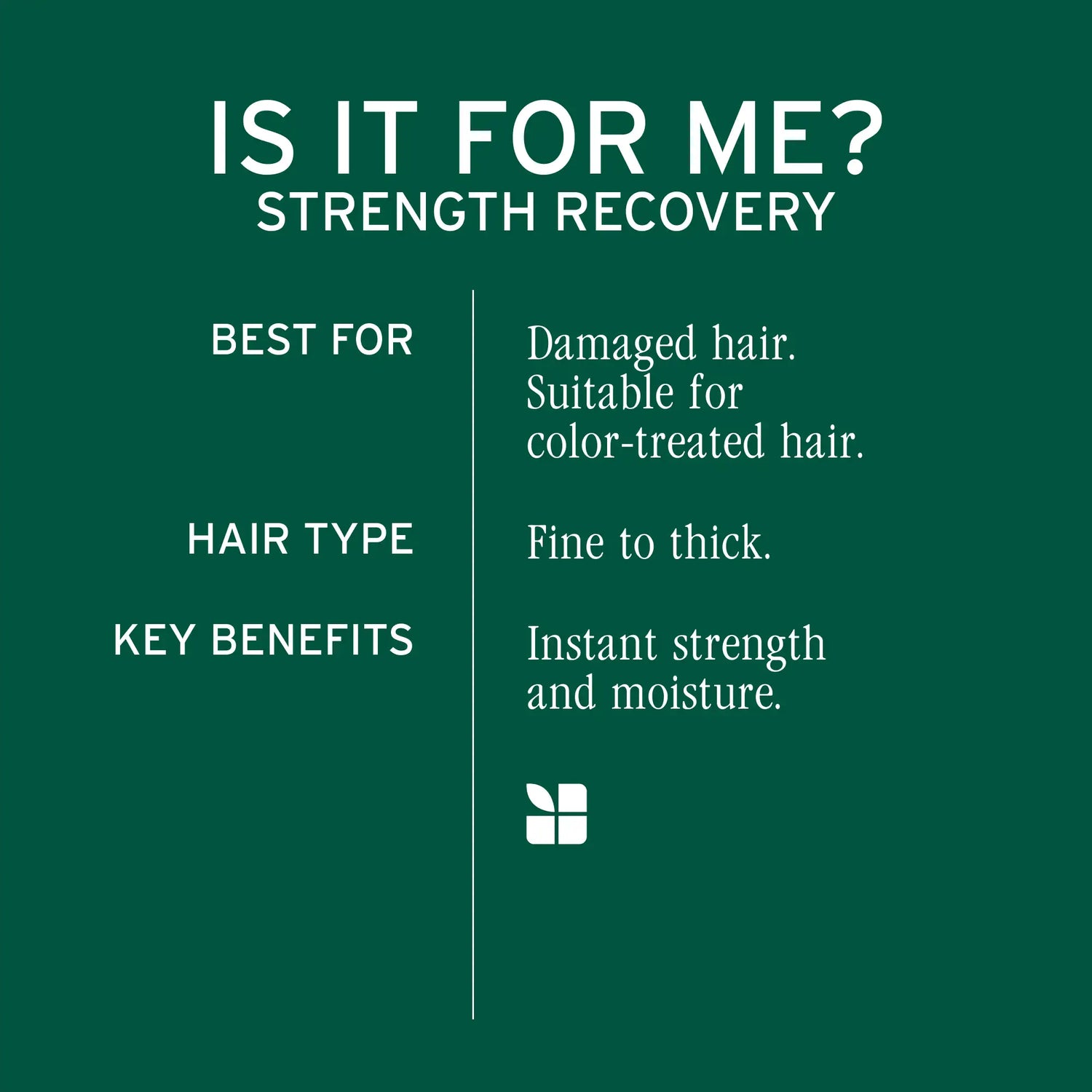 Strength Recovery Deep Treatment Mask