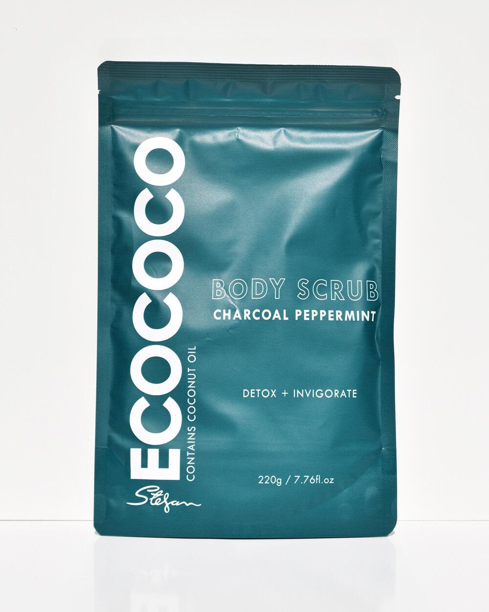 Ecococo Charcoal Peppermint Body Scrub