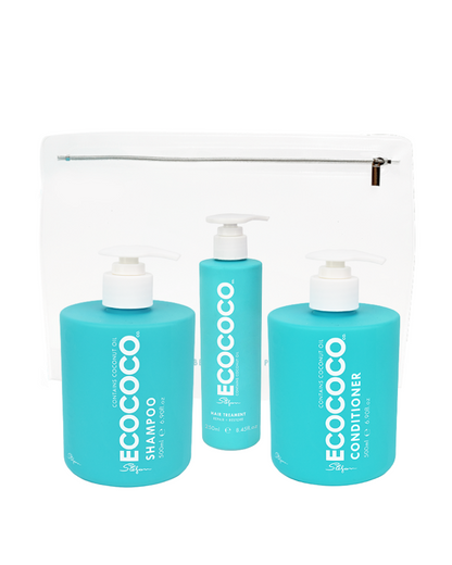 Ecococo Haircare Collection + FREE Hair Treatment + Toiletry Bag