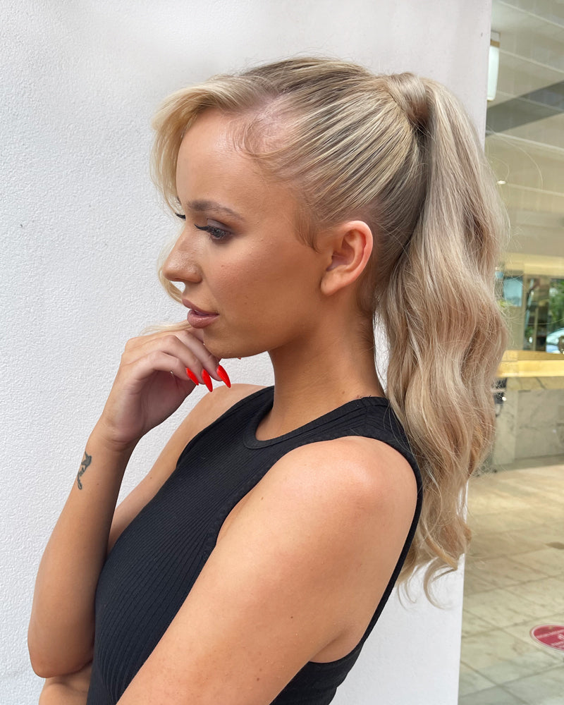 Stefan Clip-in Ponytail Extensions - Platinum