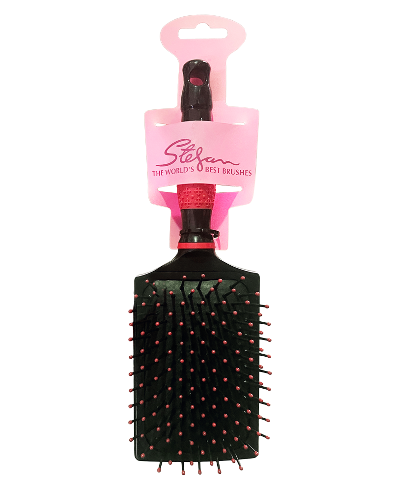 Stefan Red &amp; Black Paddle Brush